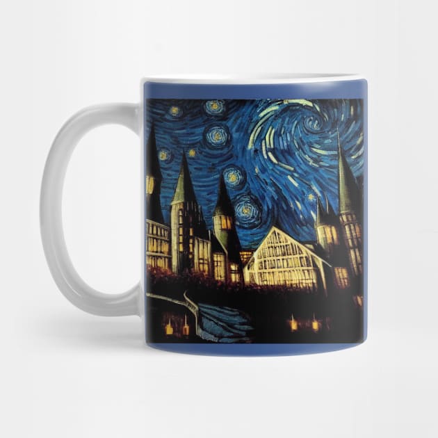 Starry Night Wizarding School Van Gogh by Grassroots Green